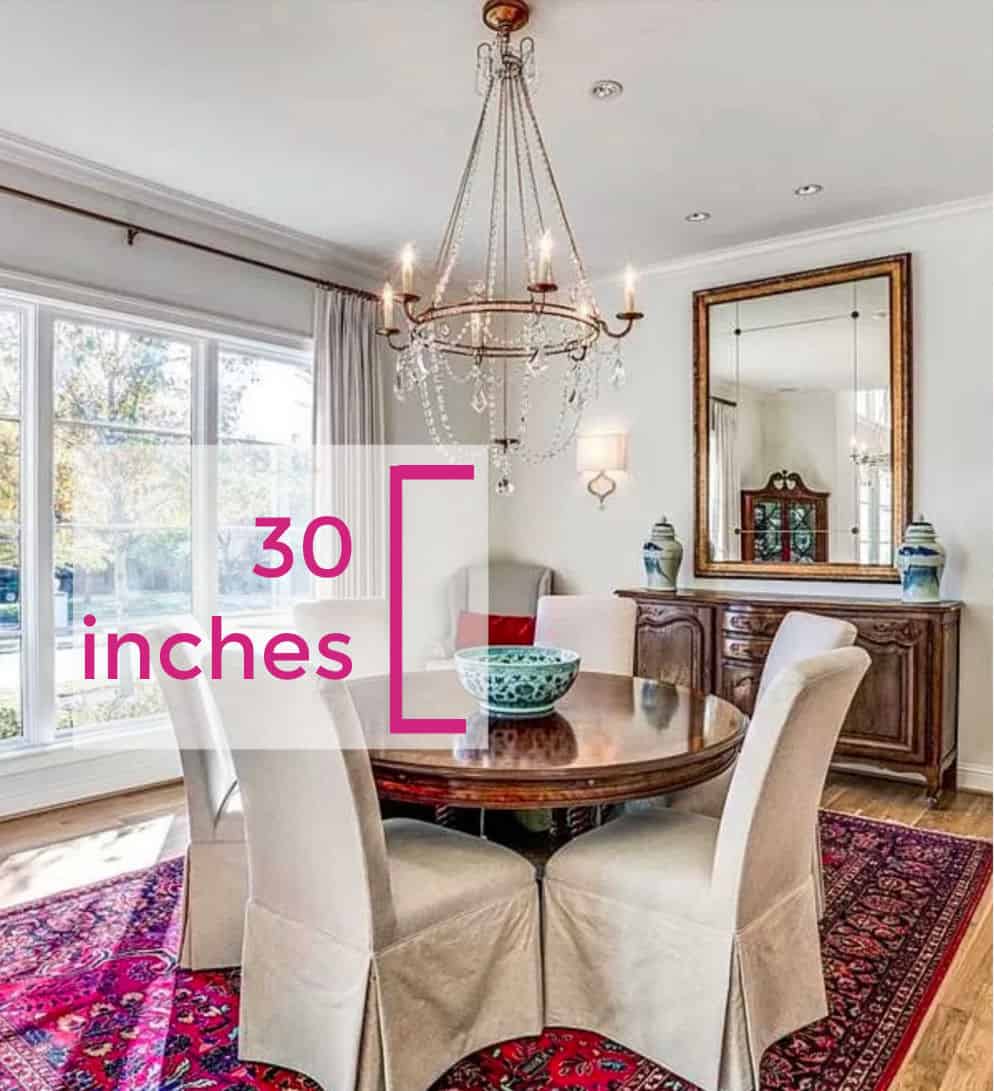 Right Chandelier Height Above A Table, How Far Should Light Be Above Dining Table