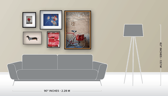 Sample gallery wall from artfully.com