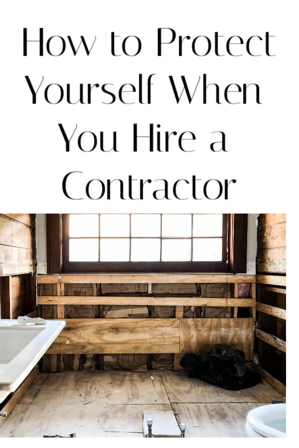 Protect Yourself when you hire a contractor
