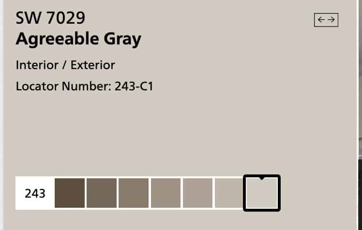 Agreeable Grey Paint Family