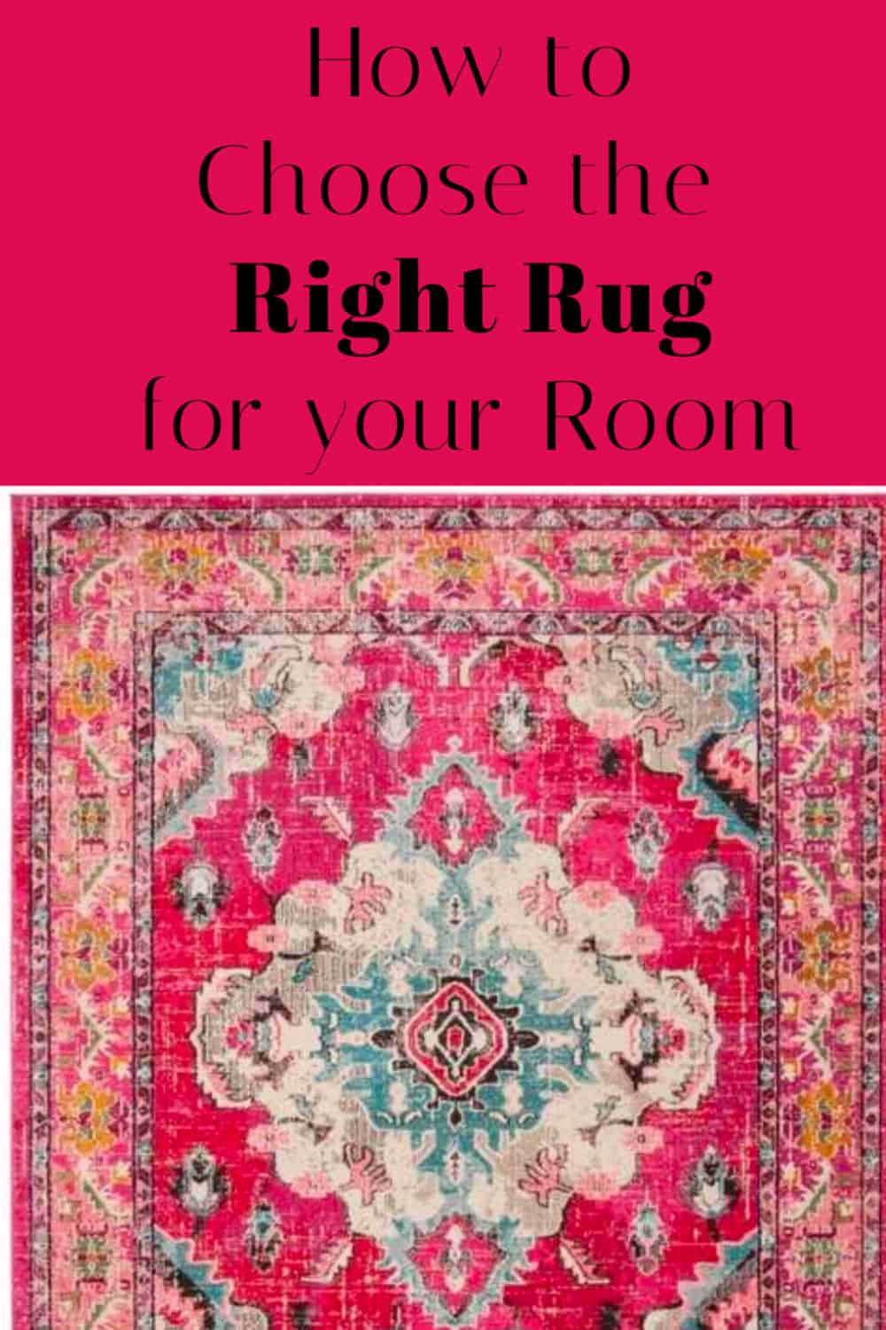 How to Choose the right rug for your room.