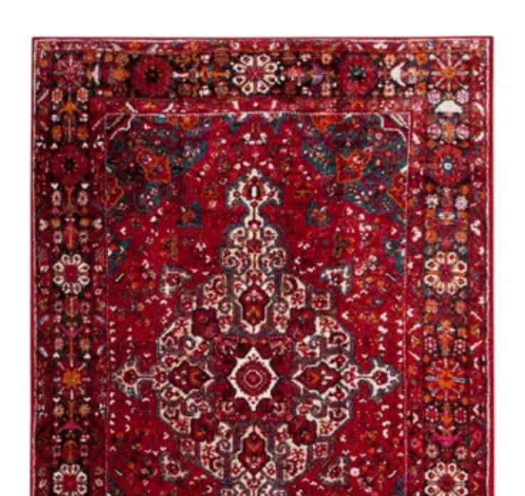 Targe red vintage rug