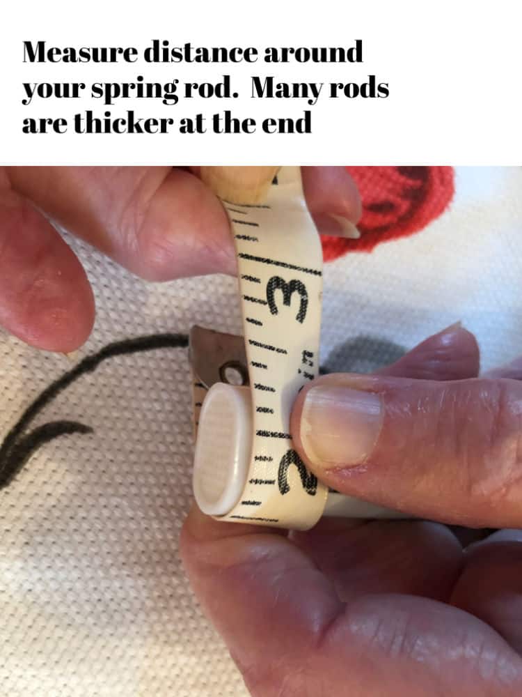 measure distance around rod