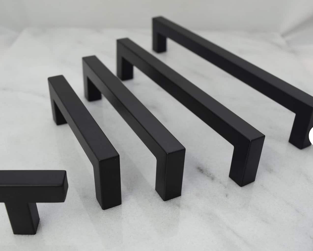 new cabinet pulls to match brackets