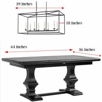 Chandelier Size Calculator: Find the perfect size for every shape table ...