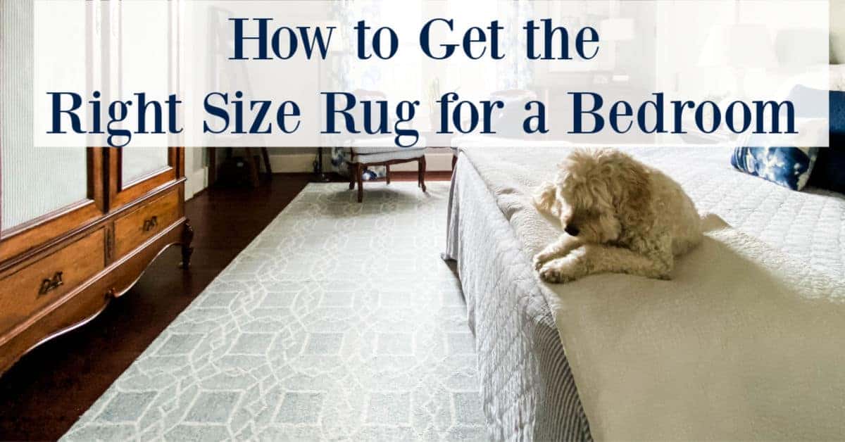 bedroom rug size