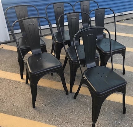 metal chairs found on Facebook