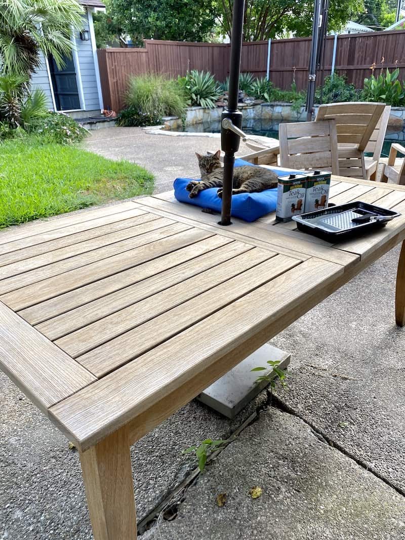 restoring teak furniture let it dry