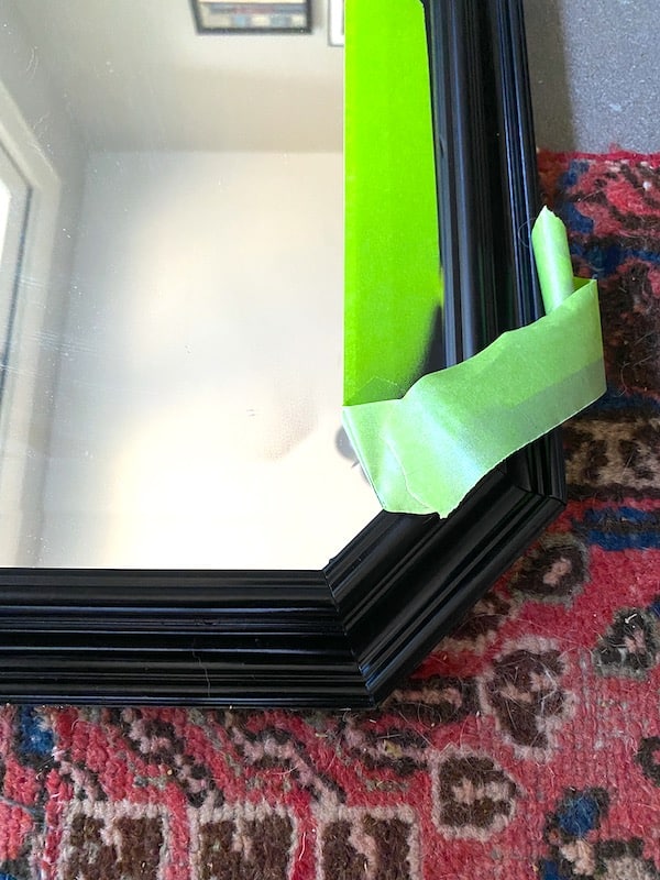 spray paint mirror frame