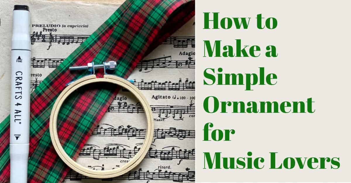 Easy Christmas Ornament for Music Lovers