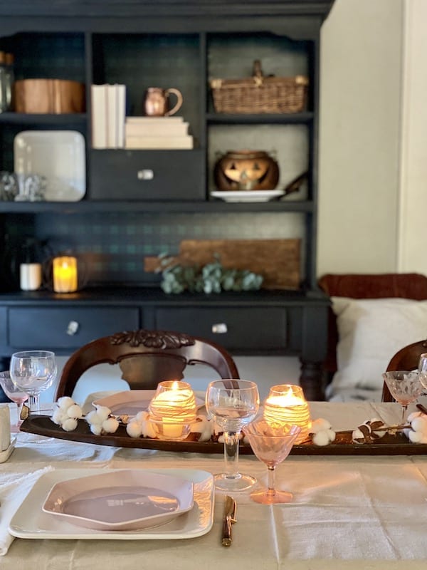simple rustic table setting