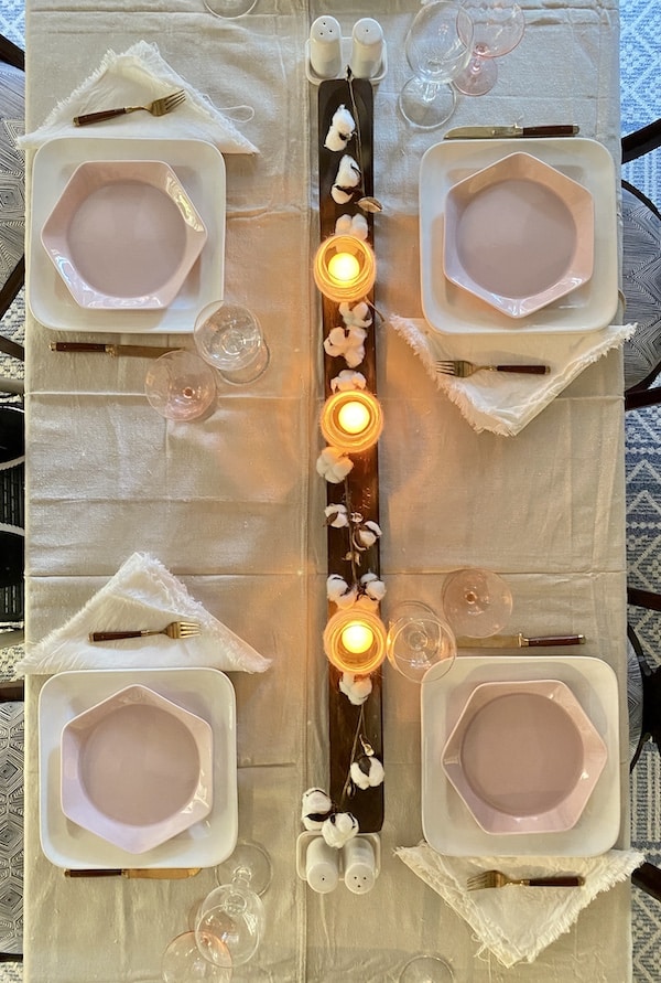 simple rustic table setting