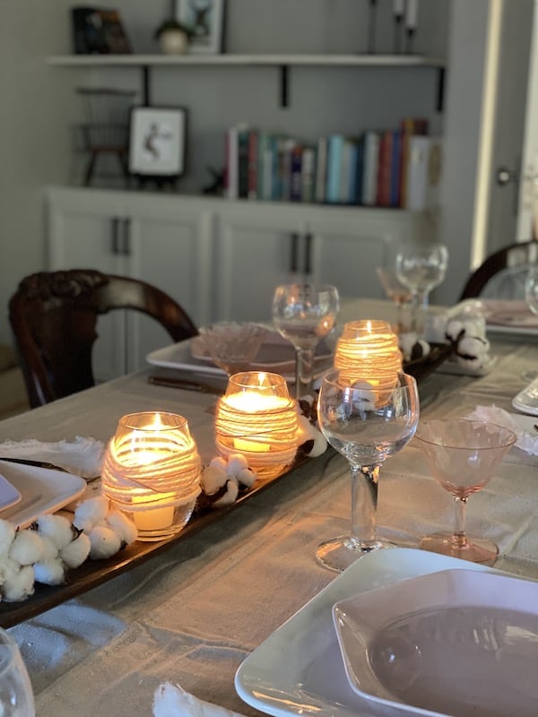 narrow centerpiece