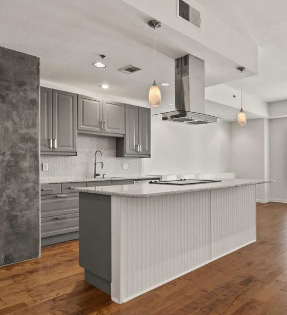 island lighting with vent