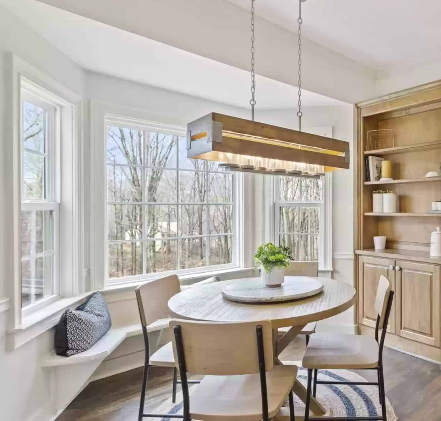 bay window with seating