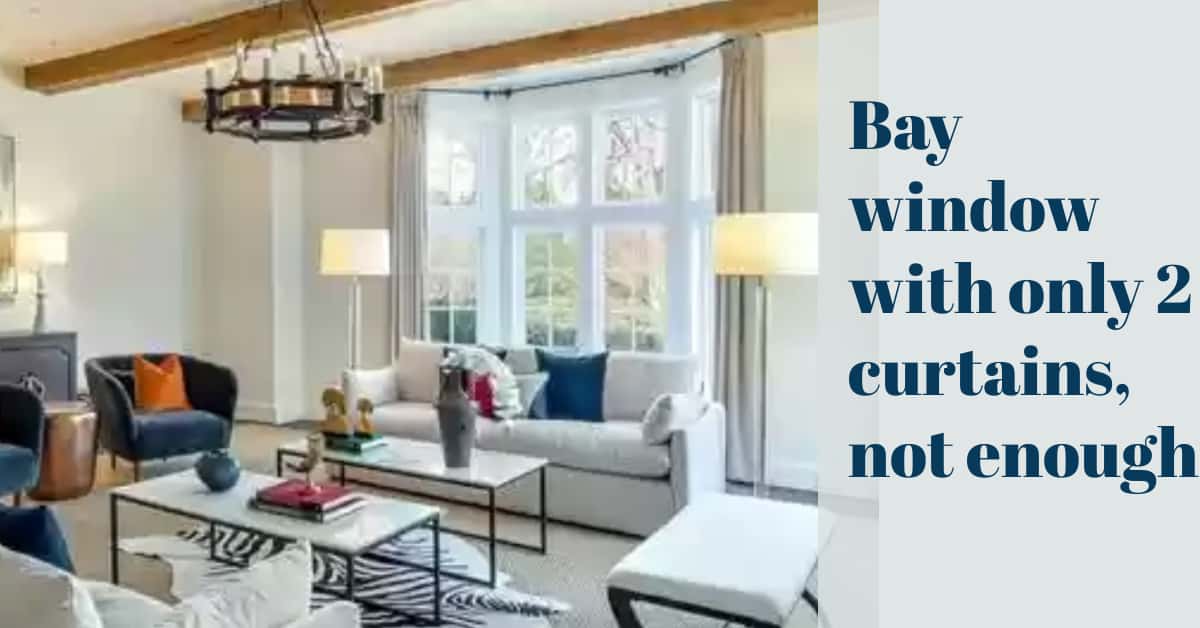 bay window with skimpy curtains