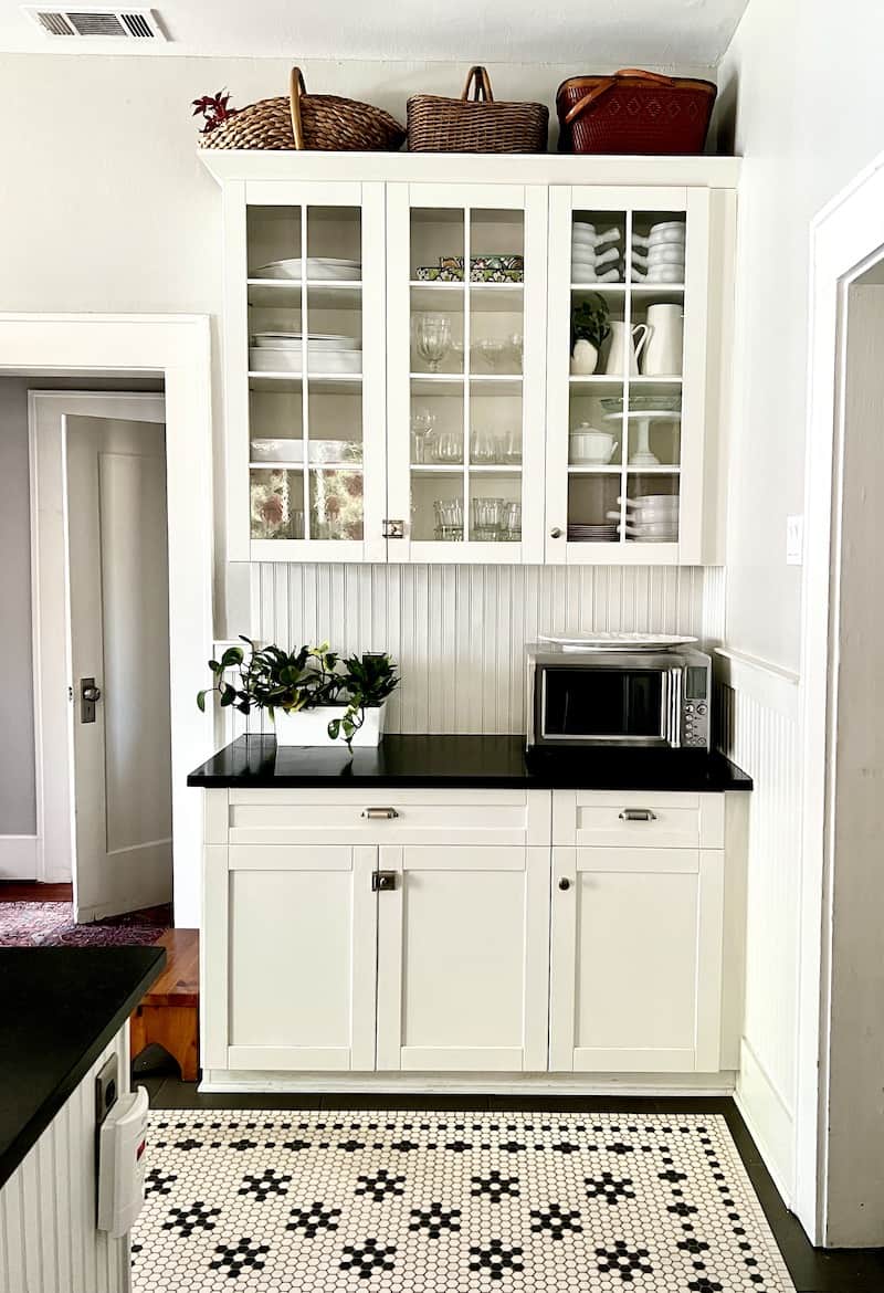filling the space on top of cabinets
