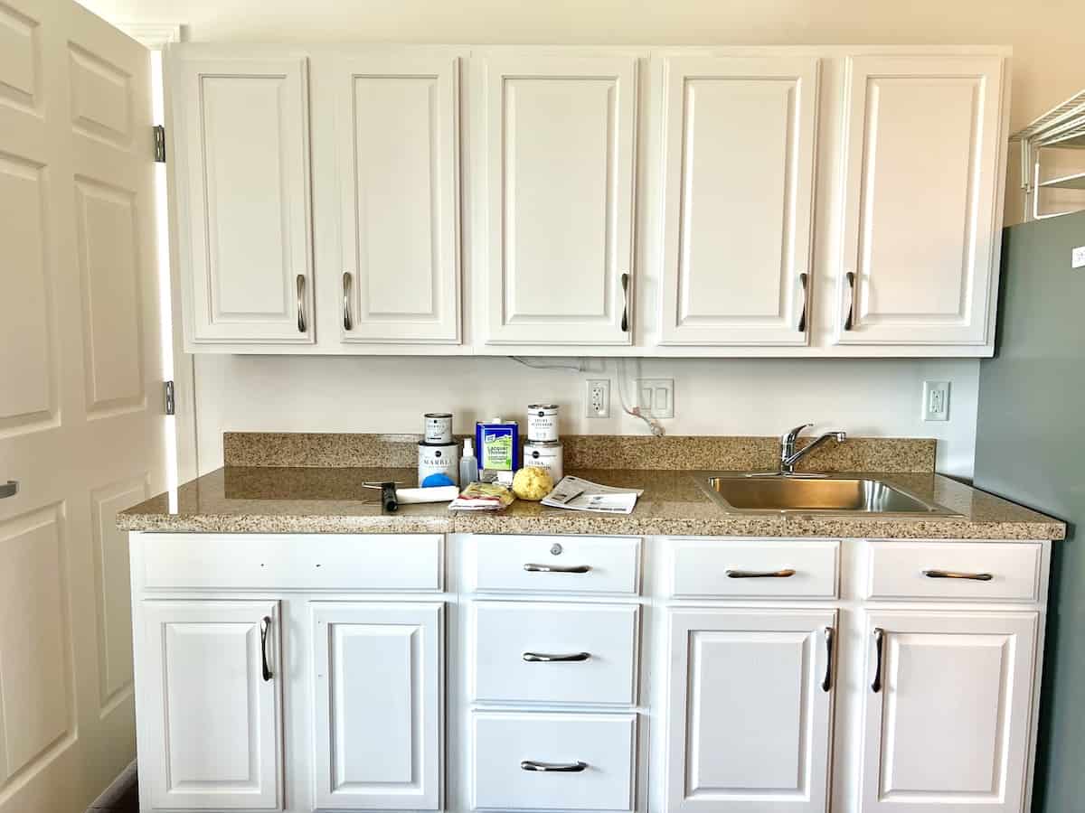how to paint countertops