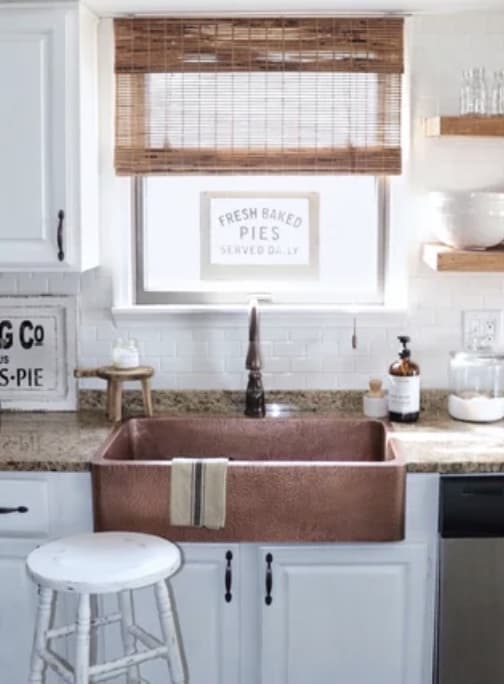 copper apron sink