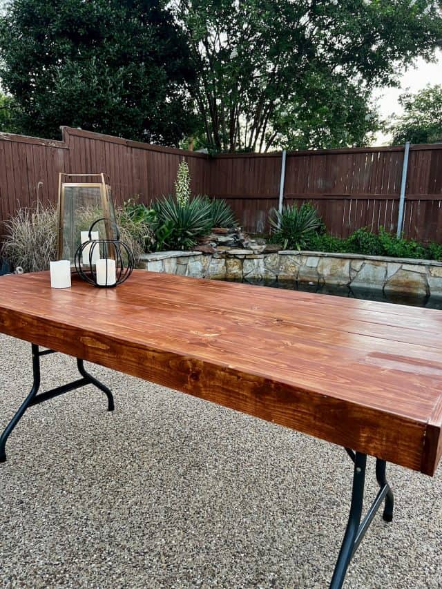 Folding Table Makeover Use it indoors or as a picnic table Design