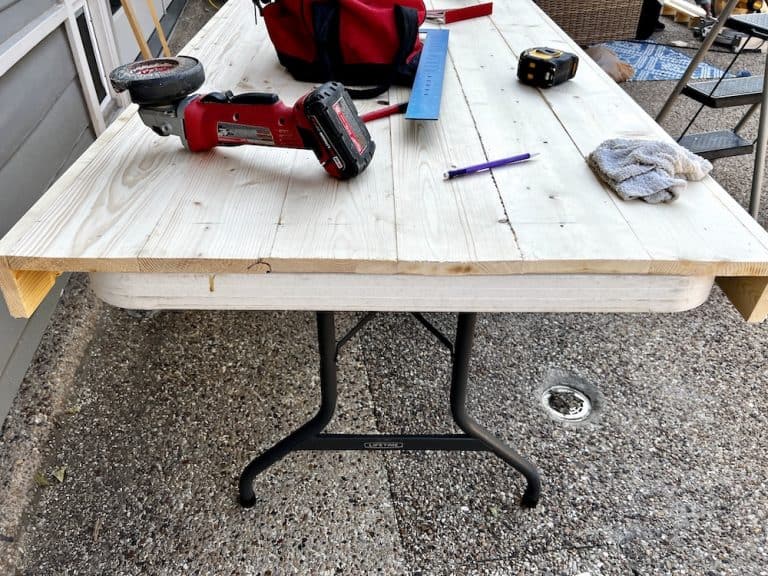 Folding Table Makeover Use it indoors or as a picnic table Design