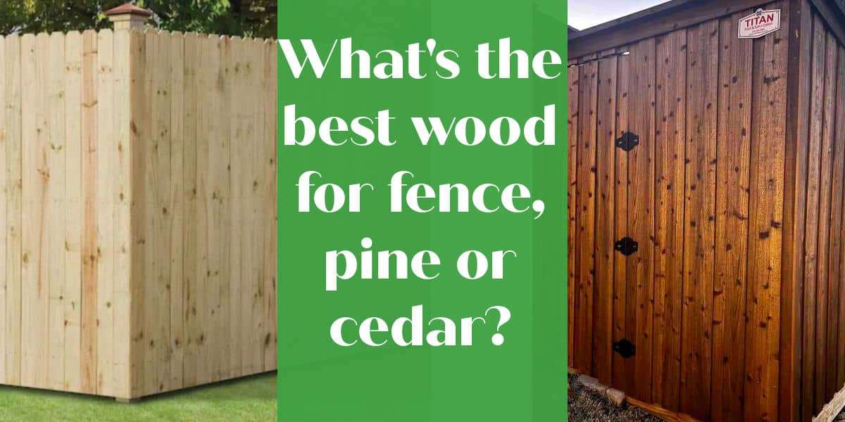 What’s the best wood for fence, pine or cedar?