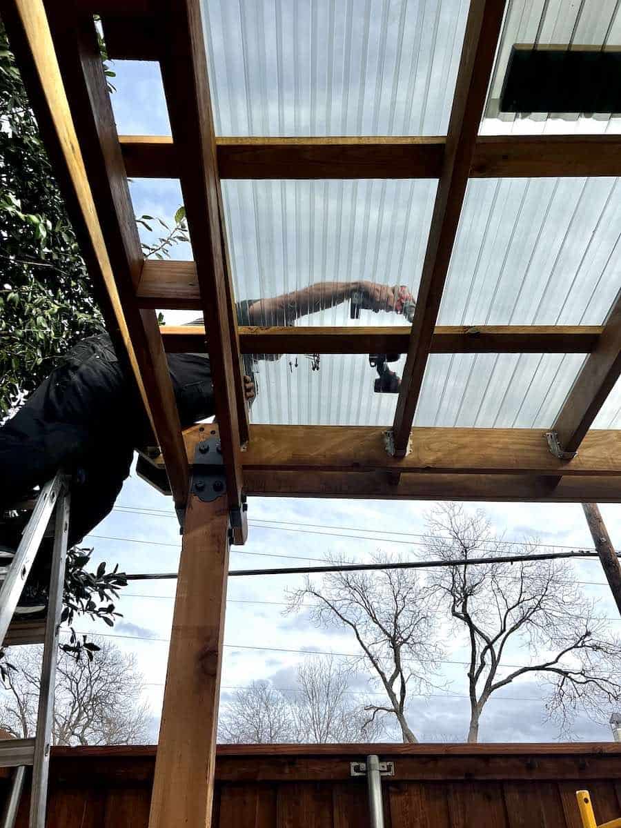 pergola roof install