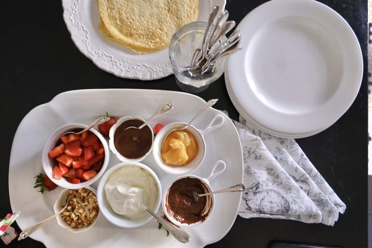 dessert crepe bar