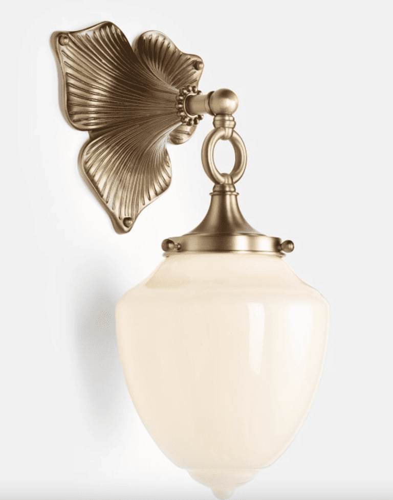A French Country Bathroom, with just lighting and a mirror - Design Morsels