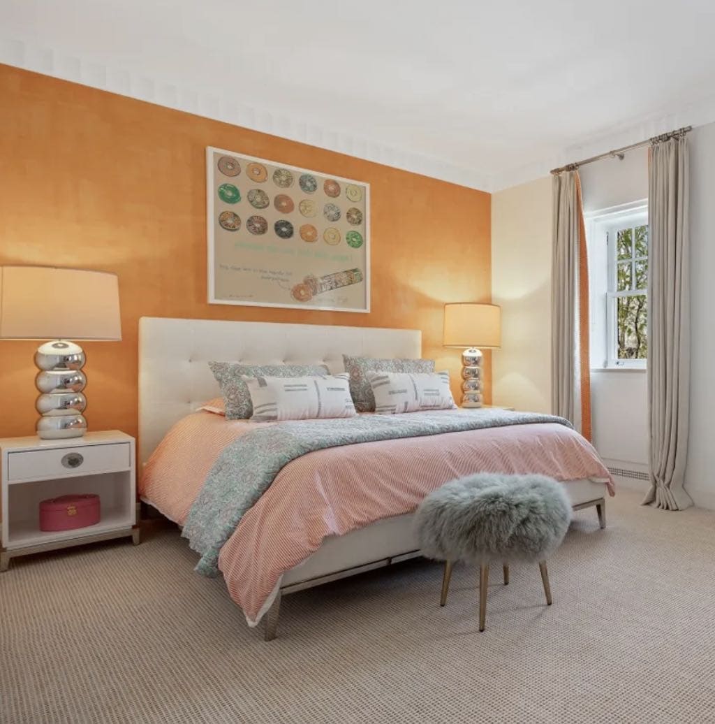 art above the bed