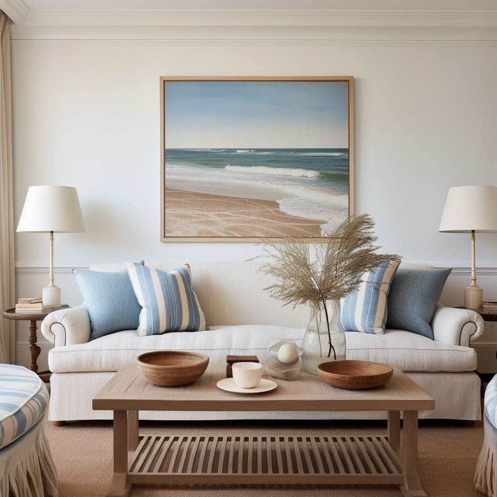 art above the sofa