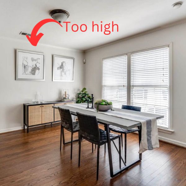 decorating mistake of lighting too high