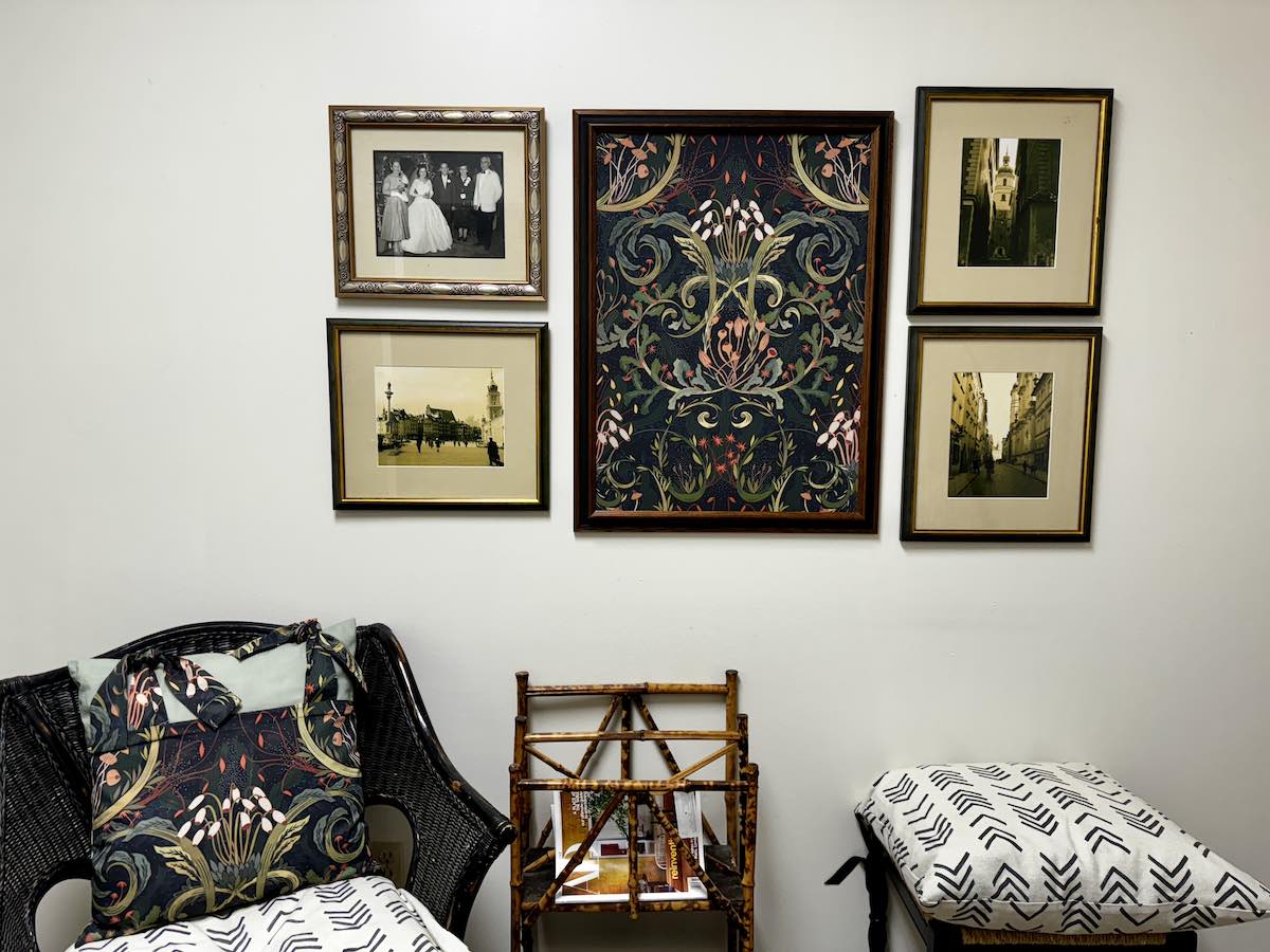 framed graphic fabric