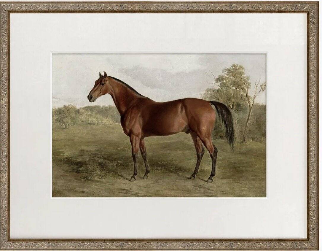 Classic landscape framed wall art for a Ralph Lauren style room