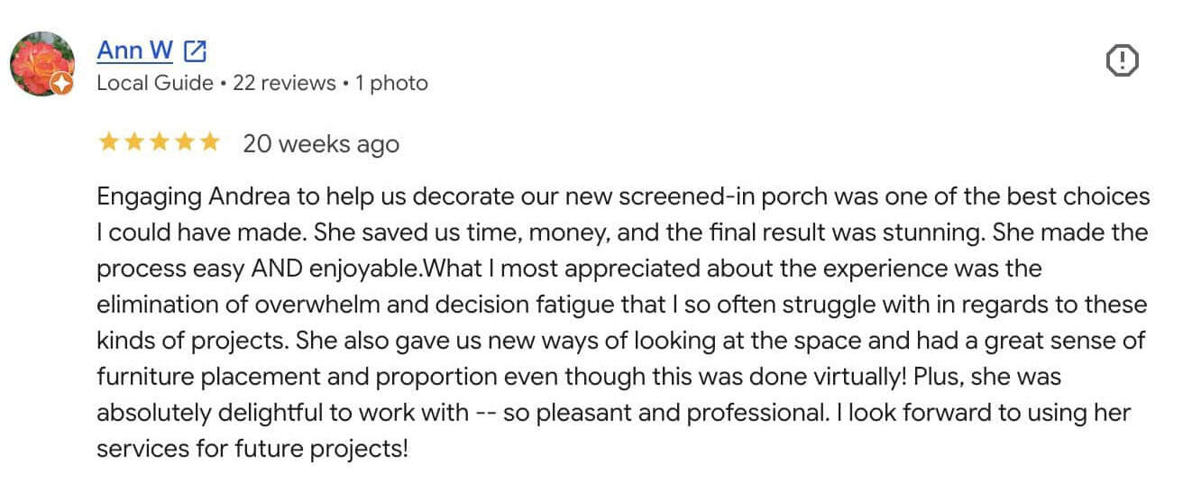 Testimonial from Ann W.