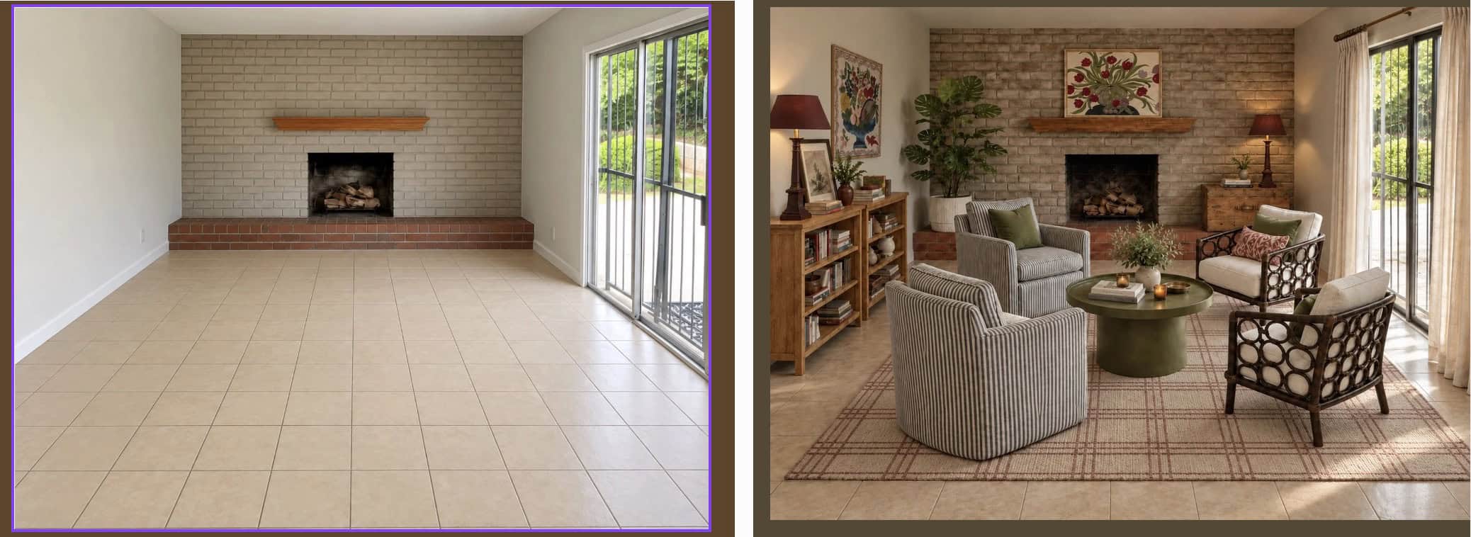 Completed room design