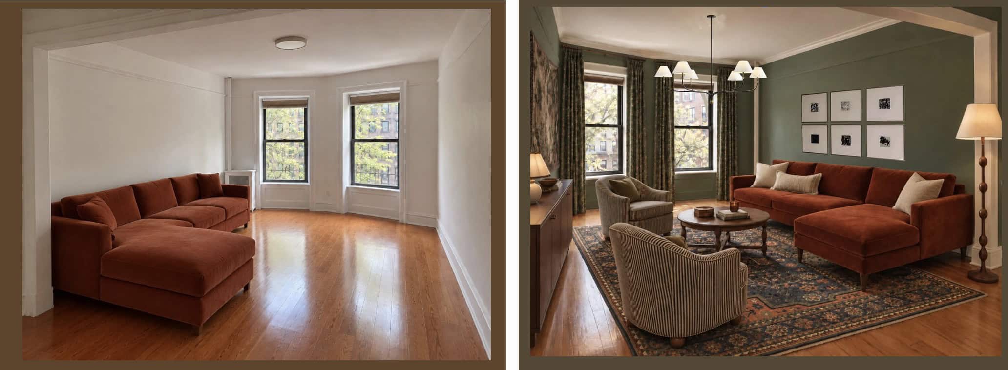 Completed room design