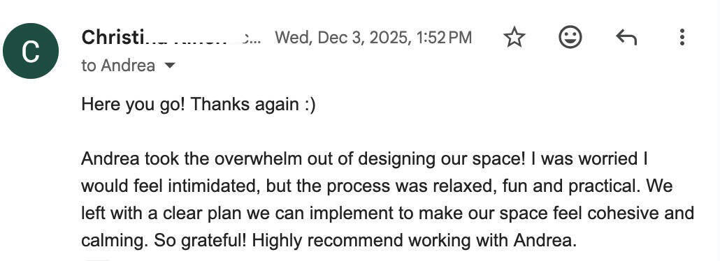 Testimonial from Christina