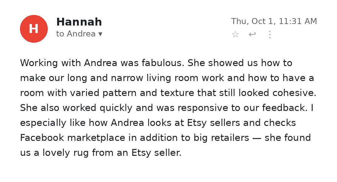Testimonial from Hannah